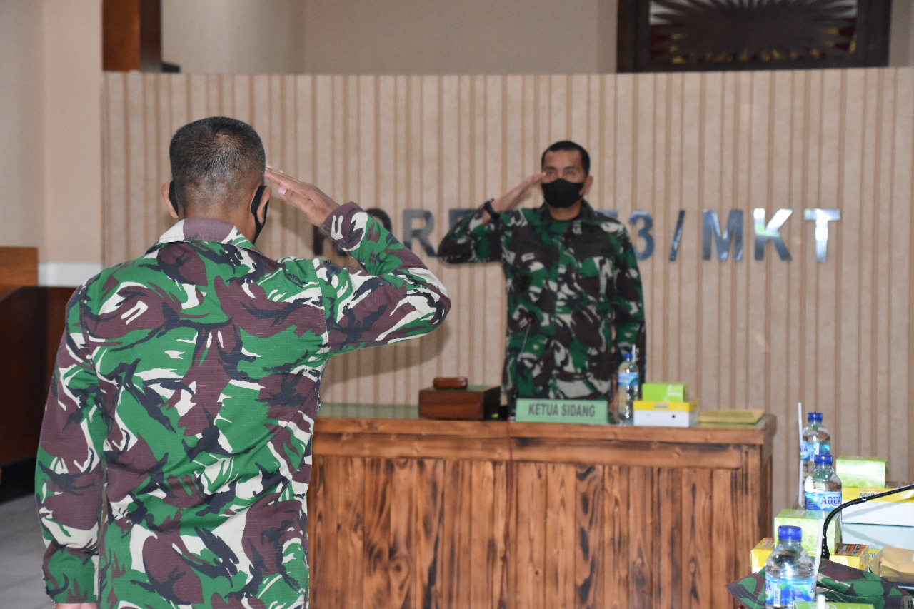 Kasrem 073/MKT Pimpin Sidang Pankar Usul Kenaikan Pangkat Prajurit 1 Oktober 2021